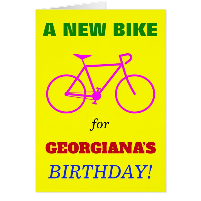 Silly "UN NOUVEAU VÉLO POUR L’ANNIVERSAIRE DE NOM! (Devant)
