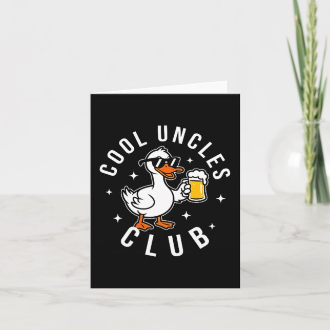 Silly Uncle Goose Cool Uncles Club Shirt Men Uncle Karte (Vorderseite)