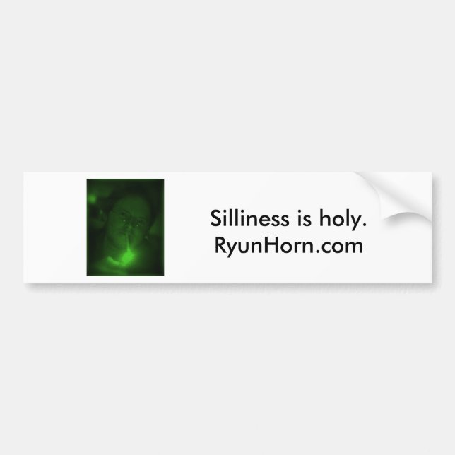 SillyGreenPhotoBumperSticker Autoaufkleber (Vorne)