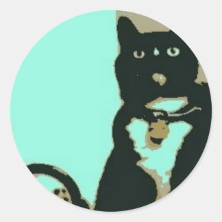 SillyKitty-Aufkleber Runder Aufkleber