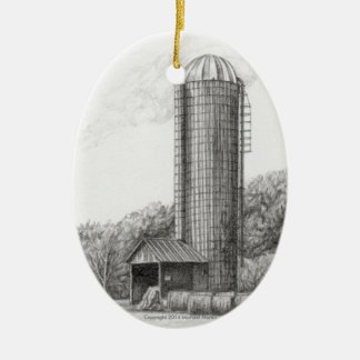 Silo, der Verzierung bewirtschaftet Keramikornament