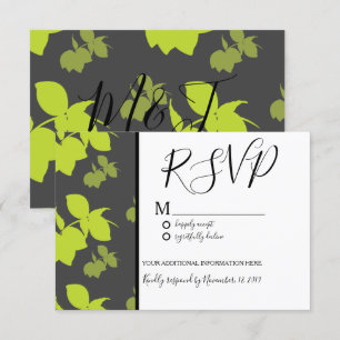 Silo Lemon Lime Nahtloses Graues Muster Hochzeit Einladung