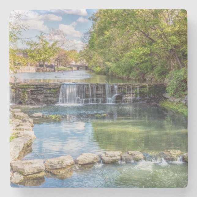 Siloam Springs Sager Creek Wasserfall Untersetzer (Vorderseite)