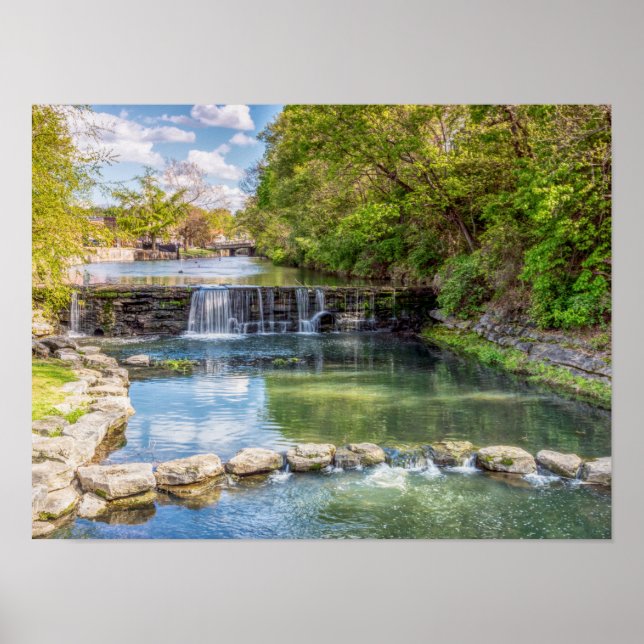 Siloam Springs Sager Creek Waterfall Poster (Vorne)