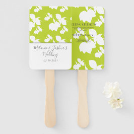 Silohuette Lemon Lime Green Wedding Fächer