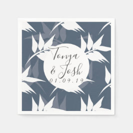 Silohuette tropisches Leaf Muster Serviette