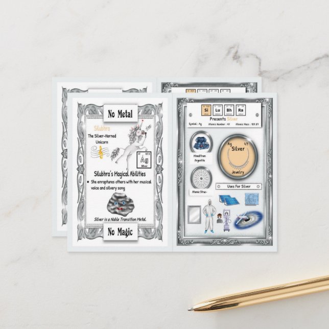 Silubhra - Silver Horn Carte de jeu Unicorn (Devant/Arrière en situation)
