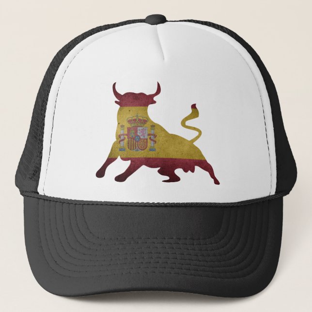 Silueta Toro Bandera de España Truckerkappe (Vorderseite)