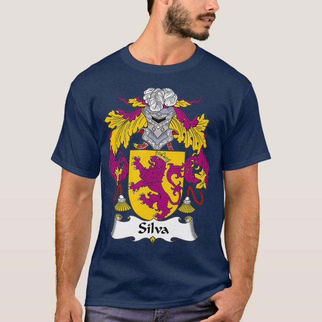Silva Coat of Arms Familienwappen T-Shirt (Vorderseite)