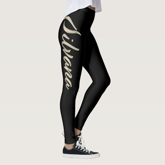 Silvana white gold Handwriting Hose Leggings (Rechts)