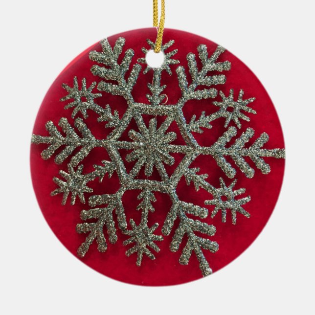 Silvar Snowflake Keramik Ornament (Vorne)