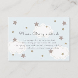 Silve Stars & Clouds Baby Blue Bitte buchen Begleitkarte