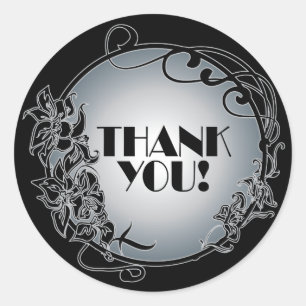 Silver 1920's Vintag Danke Stickers