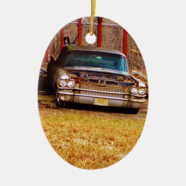 Silver 1963 Sadan Deville Keramik Ornament (Vorne)