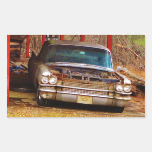 Silver 1963 Sadan Deville Rechteckiger Aufkleber