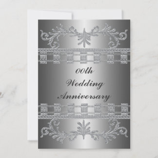 Silver 25. Hochzeitstag Party Einladung