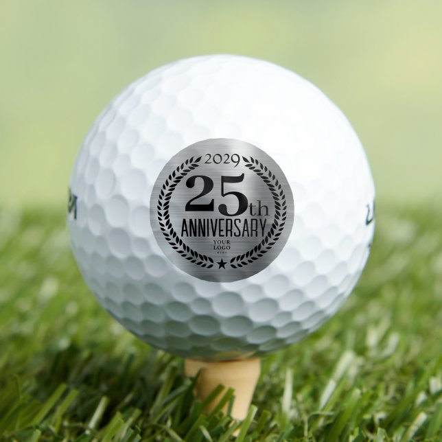 Silver 25-jähriges Firmenlogo Golfball (Von Creator hochgeladen)