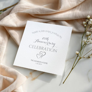 Silver 25. Jubiläum Serviette