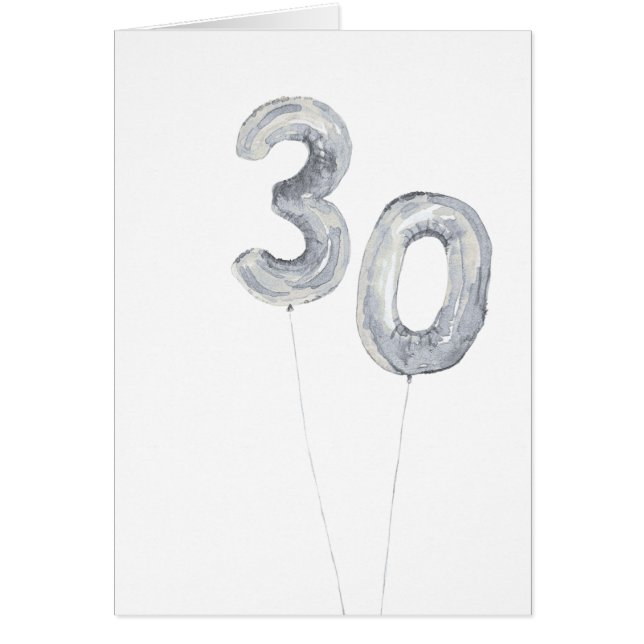 silver 30th birthday balloons (Vorne)