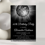 Silver 60. Geburtstagsparty Silver Disco Ball Einladung<br><div class="desc">Silver 60 Geburtstagsparty Silver Disco Ball Party Einladung. Die 60. Geburtstagsparty in Silver und Black lädt zu einer modernen 60. Geburtstagsparty ein.</div>
