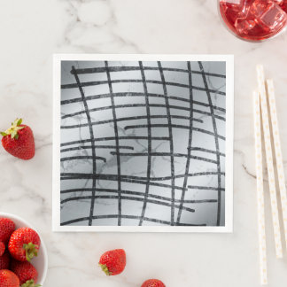 Silver Abstrakt Lines Napkins Serviette