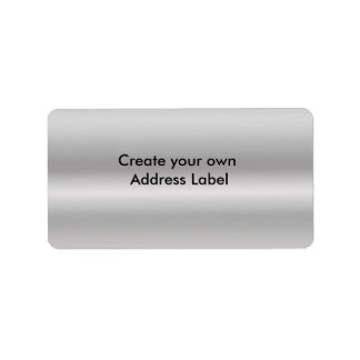 Silver Address Label Adressaufkleber