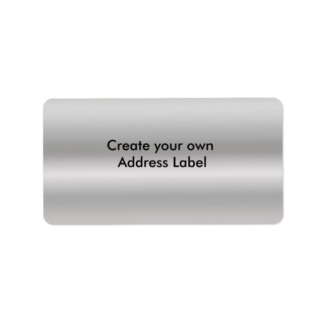 Silver Address Label Adressaufkleber (Vorne)