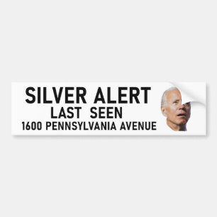 Silver Alert Joe Biden Autoaufkleber