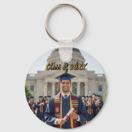 Silver Aluminum Photo Graduation Keychain Schlüsselanhänger