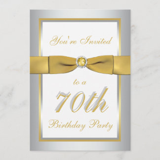 Silver and Gold 70. Geburtstag Einladung