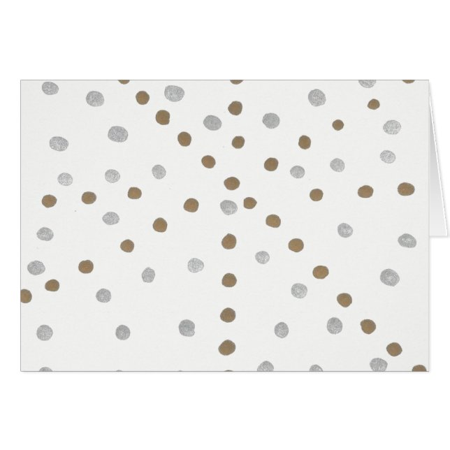 Silver and Gold Dots Jeden Anlaß Card (Vorderseite (Horizontal))