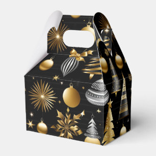 Silver and Gold Holiday Ornament Gable Geschenkschachtel