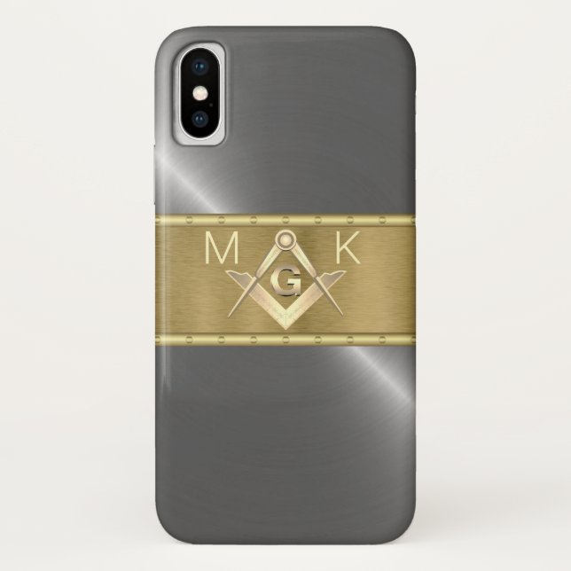 Silver and Gold Masonic Symbol Case-Mate iPhone Hülle (Rückseite)