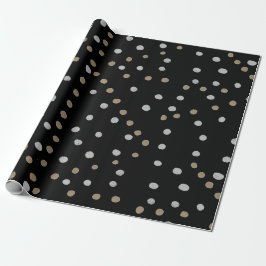 Silver and Gold Polka Dots Geschenkpapier