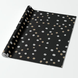 Silver and Gold Polka Dots Geschenkpapier