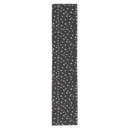 Silver and Gold Polka Dots Kurzer Tischläufer
