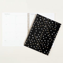 Silver and Gold Polka Dots Planer