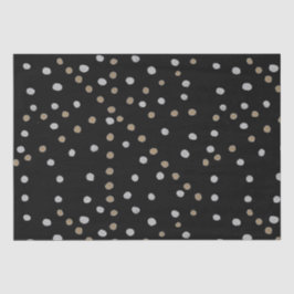 Silver and Gold Polka Dots Seidenpapier