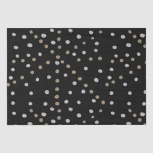 Silver and Gold Polka Dots Seidenpapier