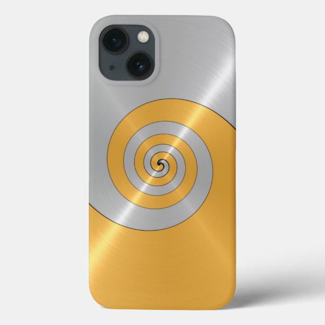 Silver and Gold Stainless Shiny Metal Look Case Ma (Rückseite)