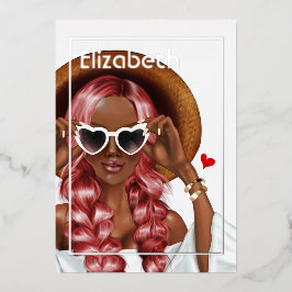 Silver and Gold Summer Birthday Party - Einladung