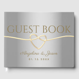 Silver and Gold Wedding Gästebuch