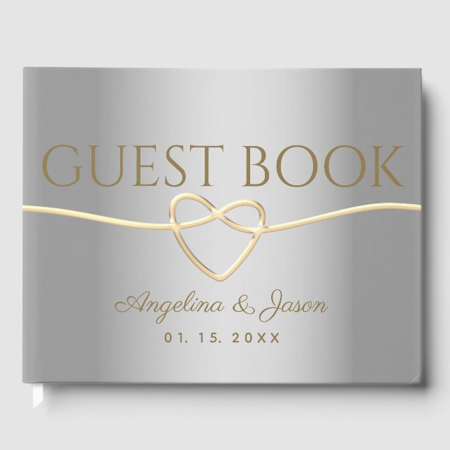 Silver and Gold Wedding Gästebuch (Vorderseite)