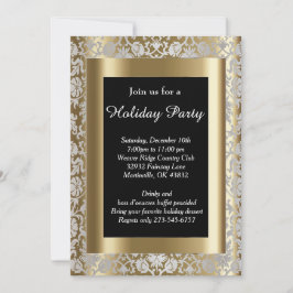 Silver and Gold Weihnachtsbaum Einladung