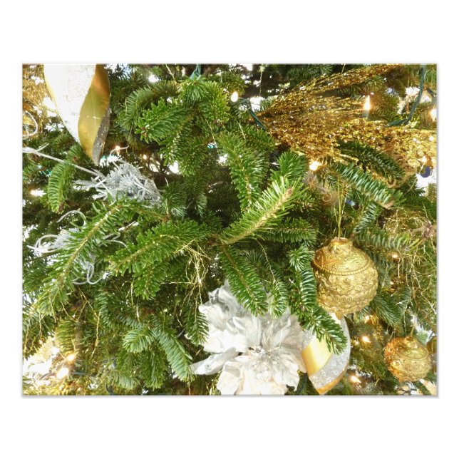 Silver and Gold Weihnachtsbaum I Urlaub Fotodruck (Vorne)