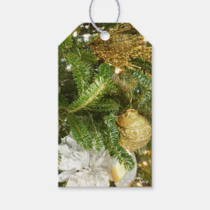 Silver and Gold Weihnachtsbaum I Urlaub Geschenkanhänger