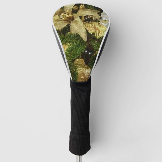 Silver and Gold Weihnachtsbaum II Urlaub Golf Headcover (Vorderseite)
