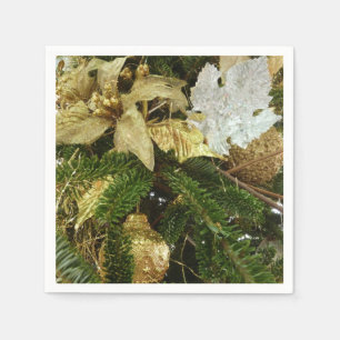 Silver and Gold Weihnachtsbaum II Urlaub Serviette