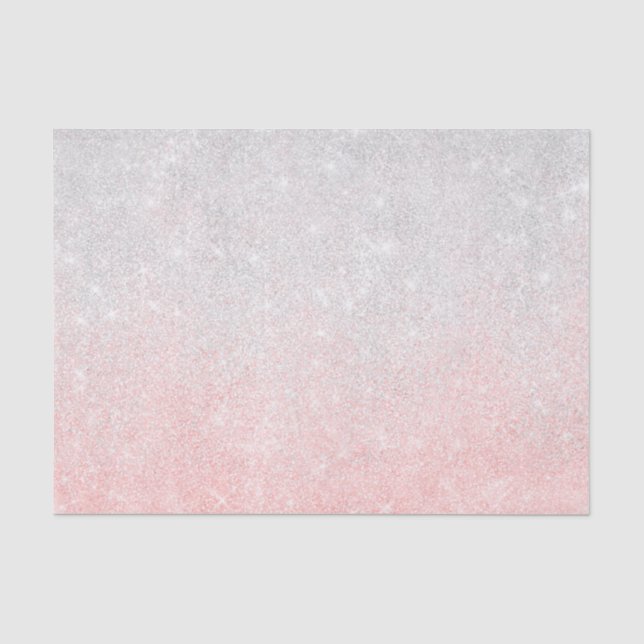 Silver and Pink Glitter Schatten Luxury Design Seidenpapier (Vorderseite)