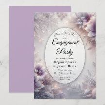 Silver and Soft Amethyst Winter Engagement Party